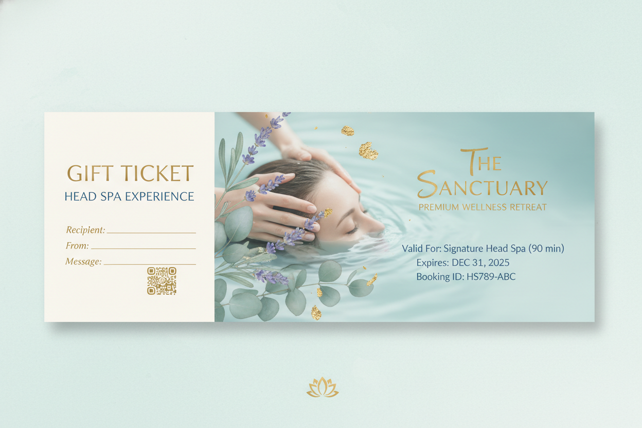 ヘッドスパのオンラインギフトチケット